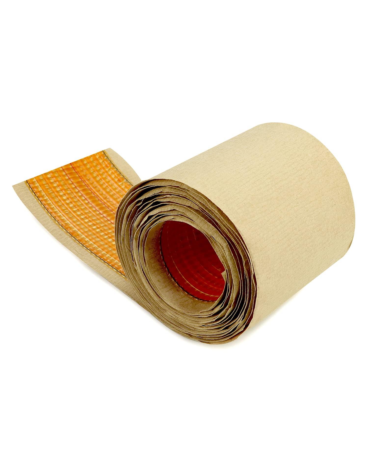 QWORK QWORK Carpet Joining Tape, 4\" x 10\' DIY Rug Grippers Tape for Hardwood Floors, mats, Wall Hanging, Paste, High Tack, No Residue, Easy Tear