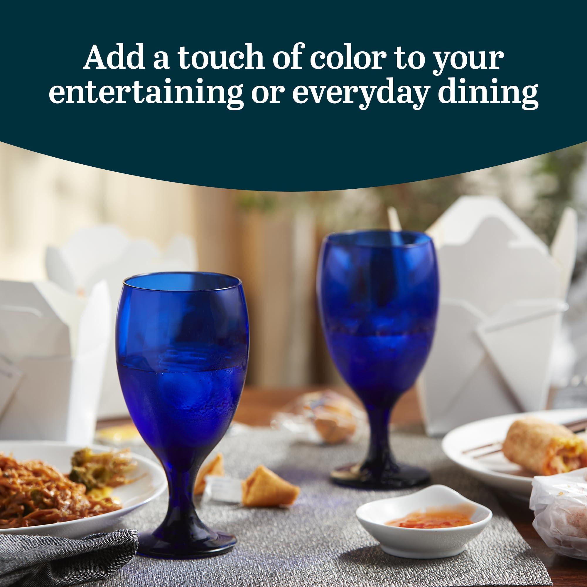 Libbey Libbey Premiere Cobalt Iced Tea Goblet Beverage Glasses, 16.25-ounce, Set of 12