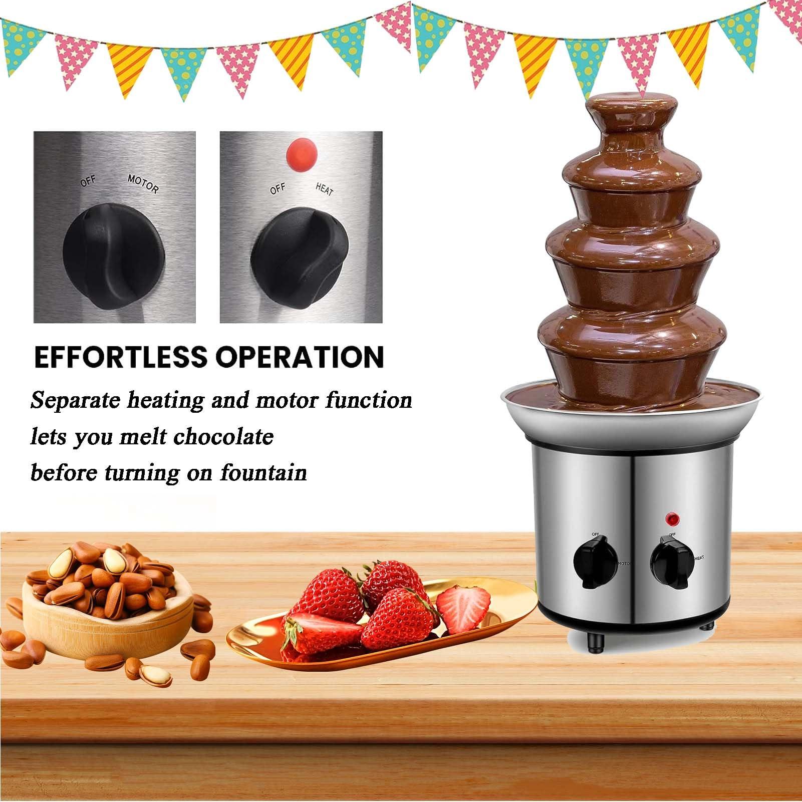 YXCUSAM YXCUSAM Chocolate Fondue Fountain, Hot Chocolate Fountain Machine, Suitable for Commercial and Home Use