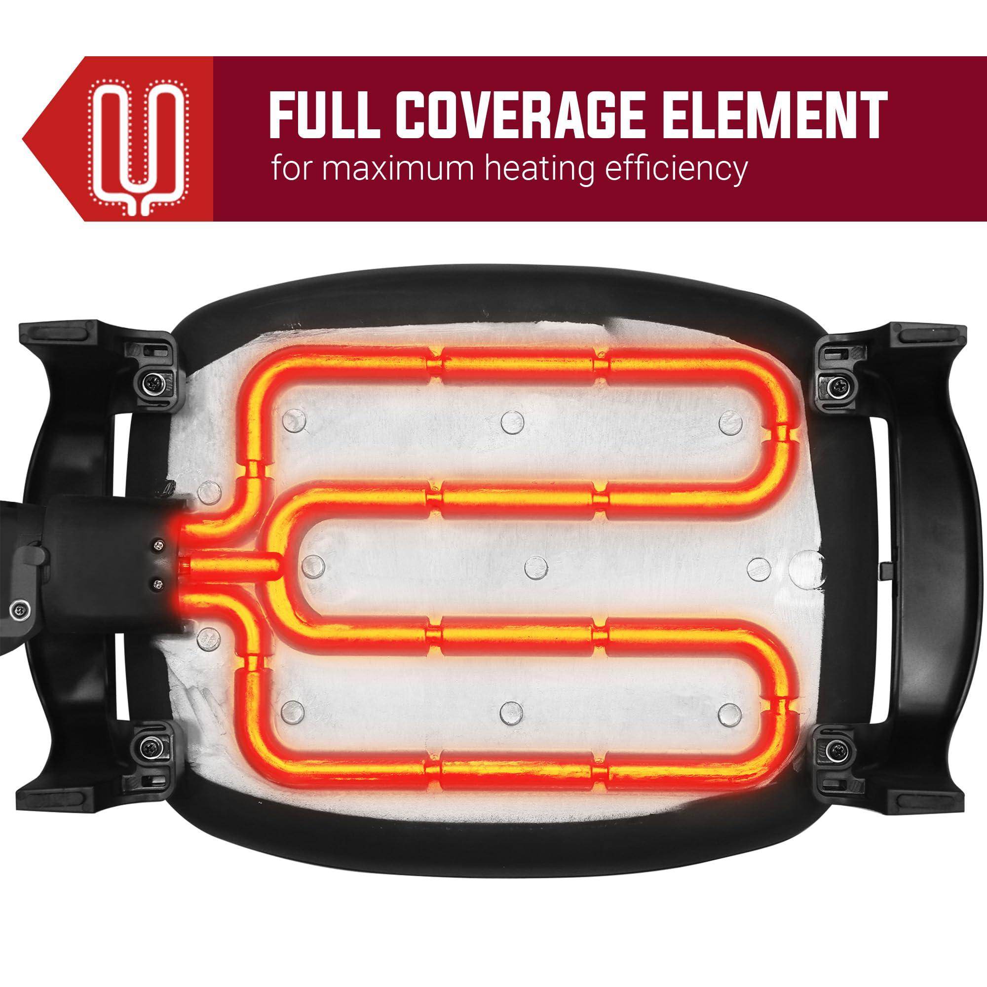 Elite Gourmet Elite Gourmet EG6203 Extra Deep 16"x13"x3.2" (10.5Qt.) Scratch Resistant, Easy Pour Spout, Dishwasher Safe, Non-stick Electric Skillet with Vented Glass Lid, Adjustable Temperature, Black