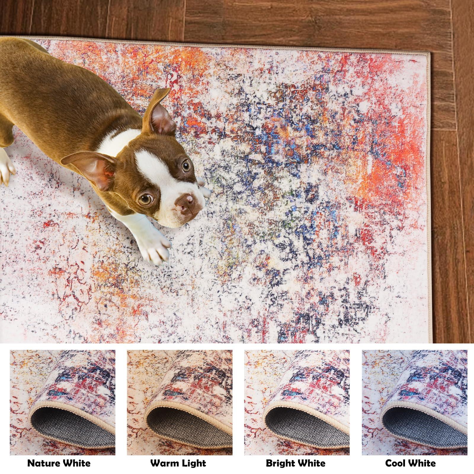 DELISEPT DELISEPT Modern Abstract Runner Rug, 2x8 Washable Hallway Runner Rug Non Skid Soft Kitchen Runner Rugs for Entryway Laundry Room Living