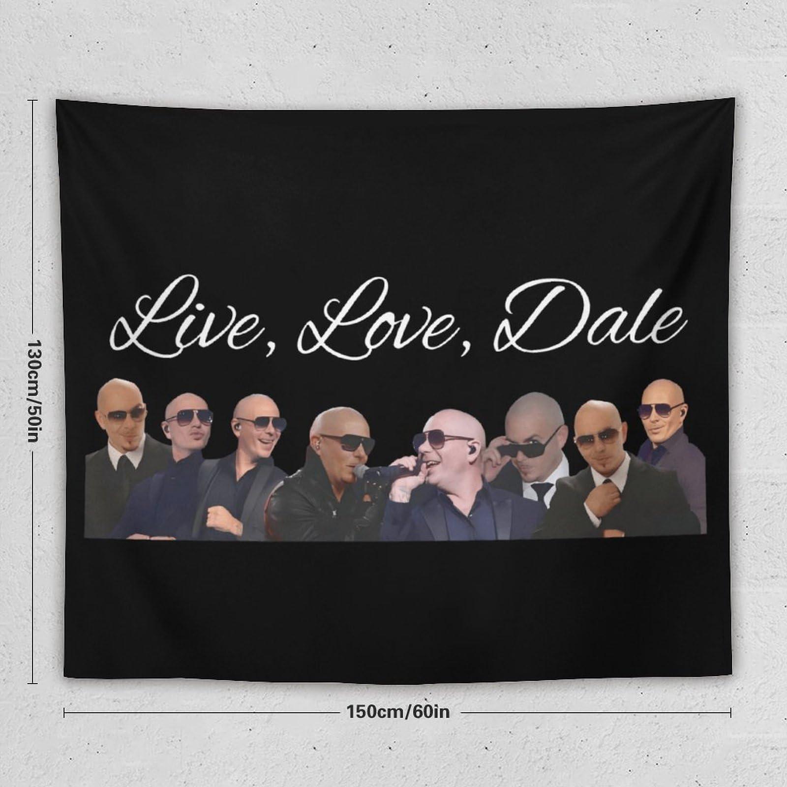 ZPANTAO ZPANTAO Pitbulls Mr Worldwide Tapestry Wall Hanging Pitbulls Mr Worldwide Large Tapestry for Bedroom Aesthetic Tapestries for Living Room Dorm 50\"x60\"