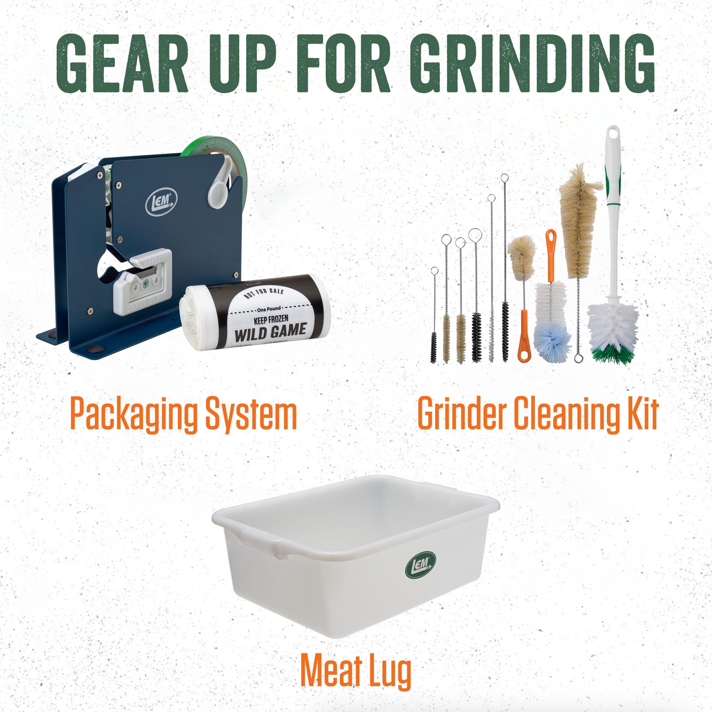 LEM LEM Products MightyBite #8 Meat Grinder, 500 Watt Aluminum Electric Meat Grinder Machine, Ideal for Regular Use