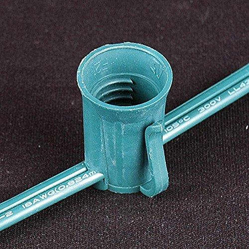 Novelty Lights Novelty Lights 200 Foot C9 Outdoor String Light Christmas Stringer - Patio String Lights - Intermediate Base (C9/E17) - 24" Spacing - Green Wire