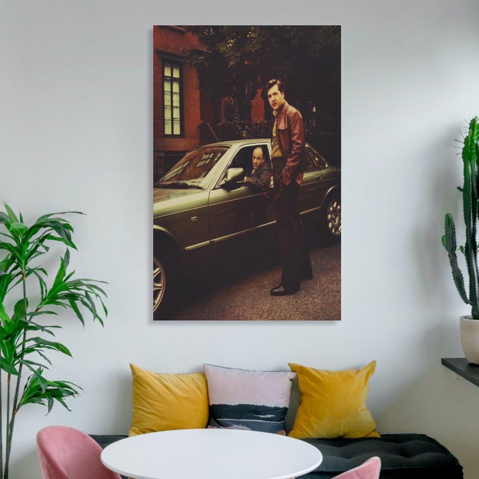 Generic Generic Tony Soprano, The Sopranos, James Gandolfini And Michael Gandolfini Canvas Art Poster And Wall Art Picture Print Modern Family Bedroom Decor Posters 16x24inch(40x60cm), Frame-style-1