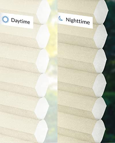 CHICOLOGY CHICOLOGY Cellular Shades, Top Down Bottom Up Shades, Blinds for Windows, Window Shades for Home, Door Blinds, Window Coverings, Cellular Blinds,Ecru - Light Filtering, 29" W x 72" H