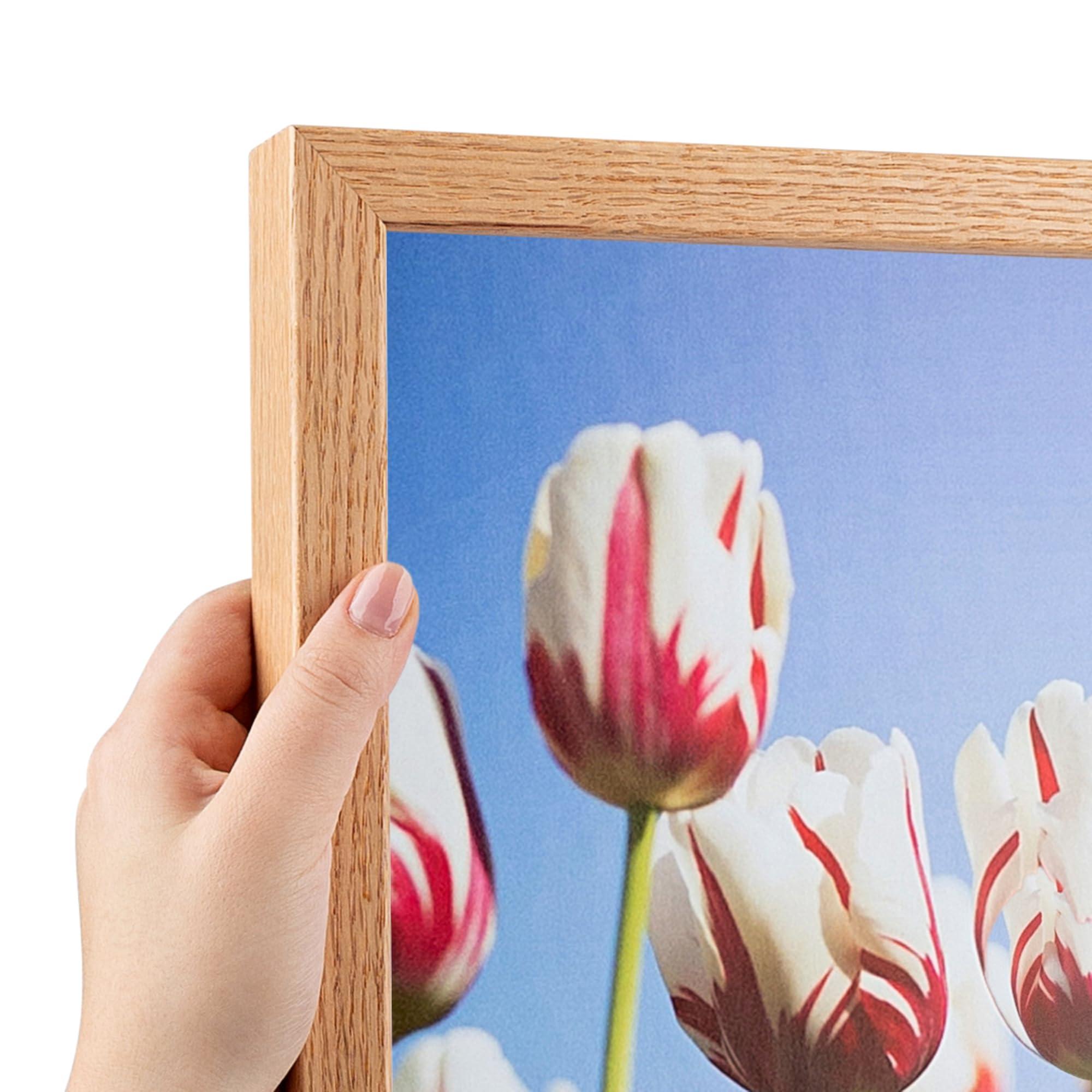 ArtToFrames ArtToFrames 60x90 CM / 23.62x35.43 INCH Brown Picture Frame, This 0.81 Inch Custom Wood Poster Frame is Red Oak Wood - Comes with Economy Acrylic and Corrugated Backing (CMWOM82213-400-60x90)