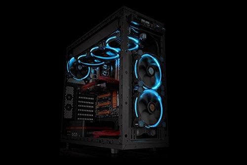 Thermaltake Thermaltake RIING 140mm Blue LED Ultra Quiet High Airflow Computer Case Fan, Twin Pack CL-F048-PL14BU-A