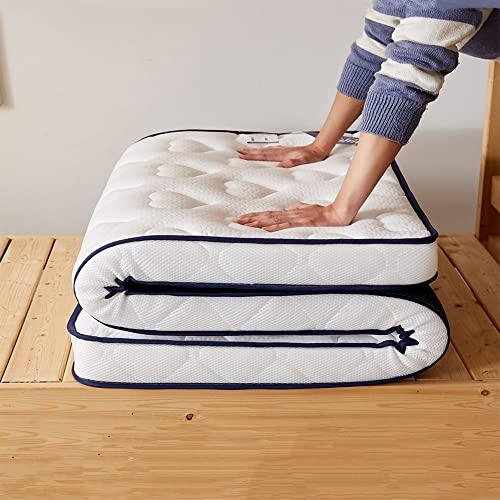 Generic Futon Mattress for Kids Room Tatami Japanese Floor Mat Queen Roll Up Camping Mattress Foldable Tatami Mat Sleeping Pad Single Double Mattress Topper for Student,Grey1,150x190cm