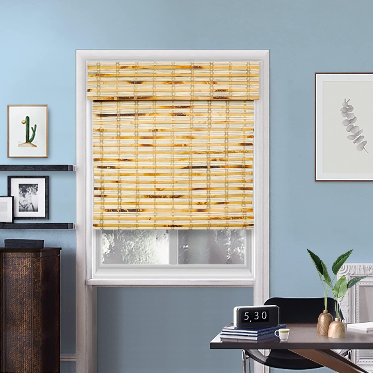 CHICOLOGY CHICOLOGY Handcrafted Custom Bamboo Blinds, Bamboo Shades, Roman Shades for Windows, Roman Window Shades for Home, Bamboo Shades for Patio, Custom Blinds & Shades, Squirrel (Bamboo), 69.125"W X 64"H