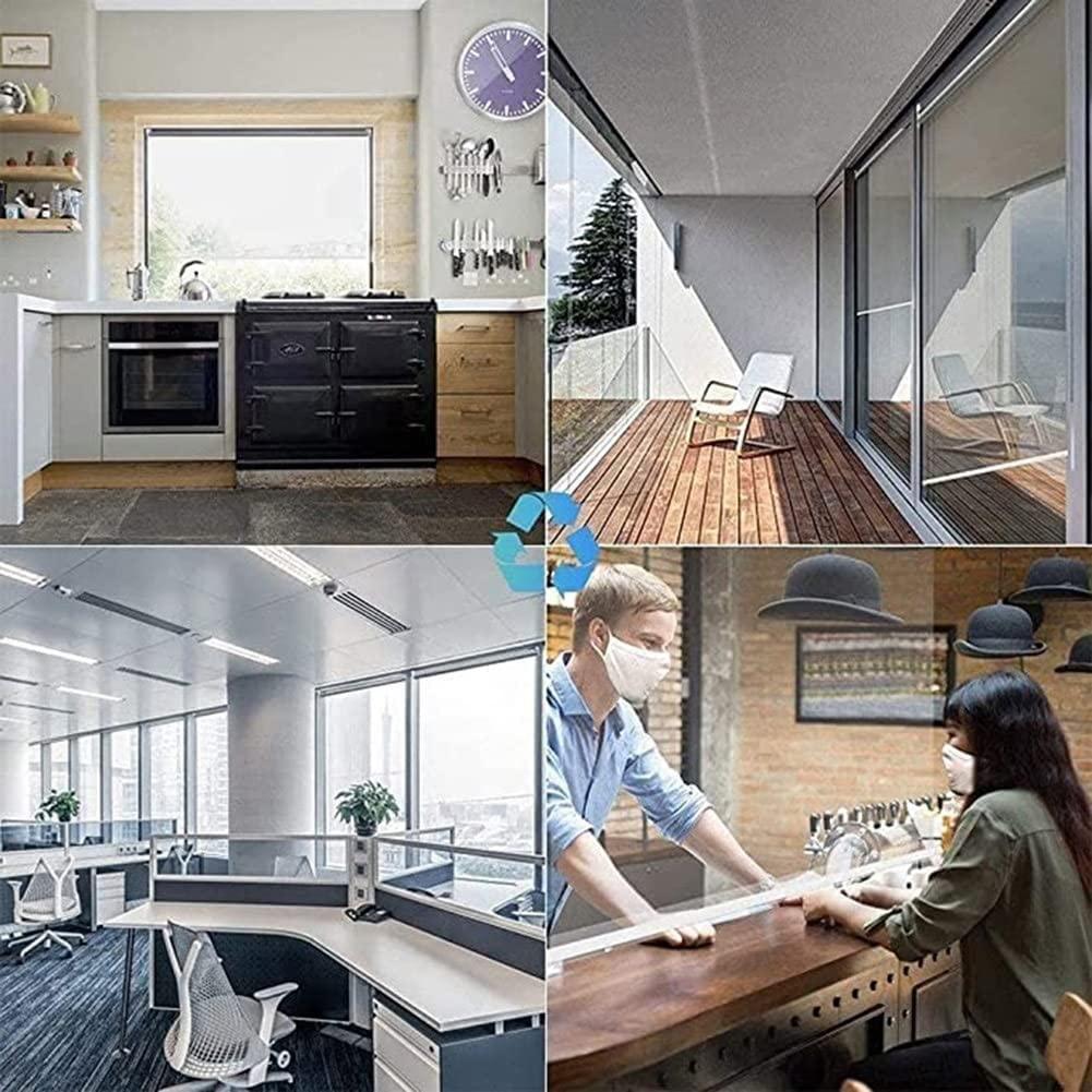 STRMAX STRMAX Outdoor Balcony Patio Clear Roller Blinds, Exterior Waterproof Roll Up Blinds 0.5mm Thick HD Transparent Screens for Bank Hotel Office Sneeze Guard Easy to Install