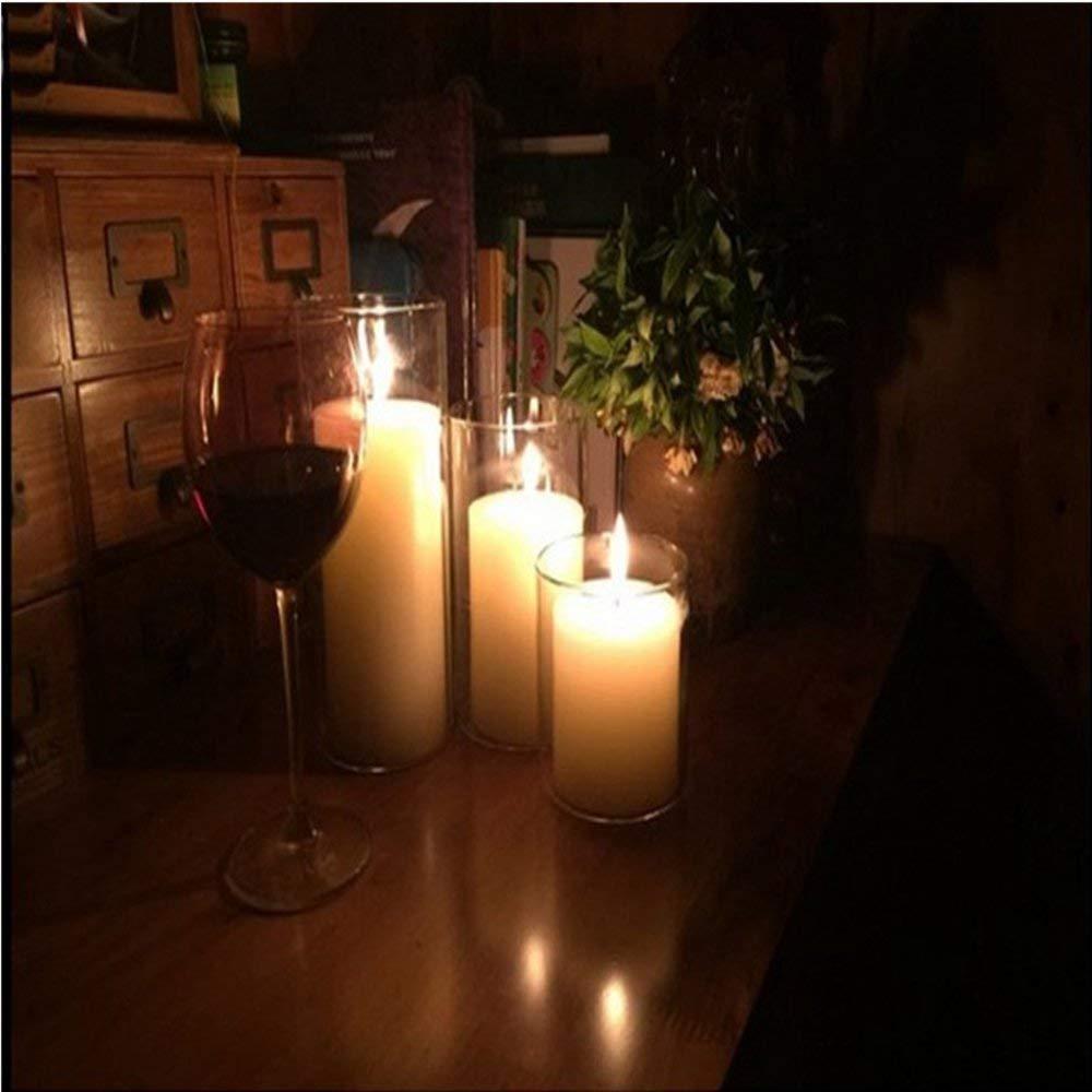 TLLAMP TLLAMP Large Size Hurricane Candle Holder Glass, Glass Cylinder Open Both Ends, Open Ended Hurricane, Glass Lamp Shade Replacement (7\" Wide x 8\" Tall) Multiple Specifications