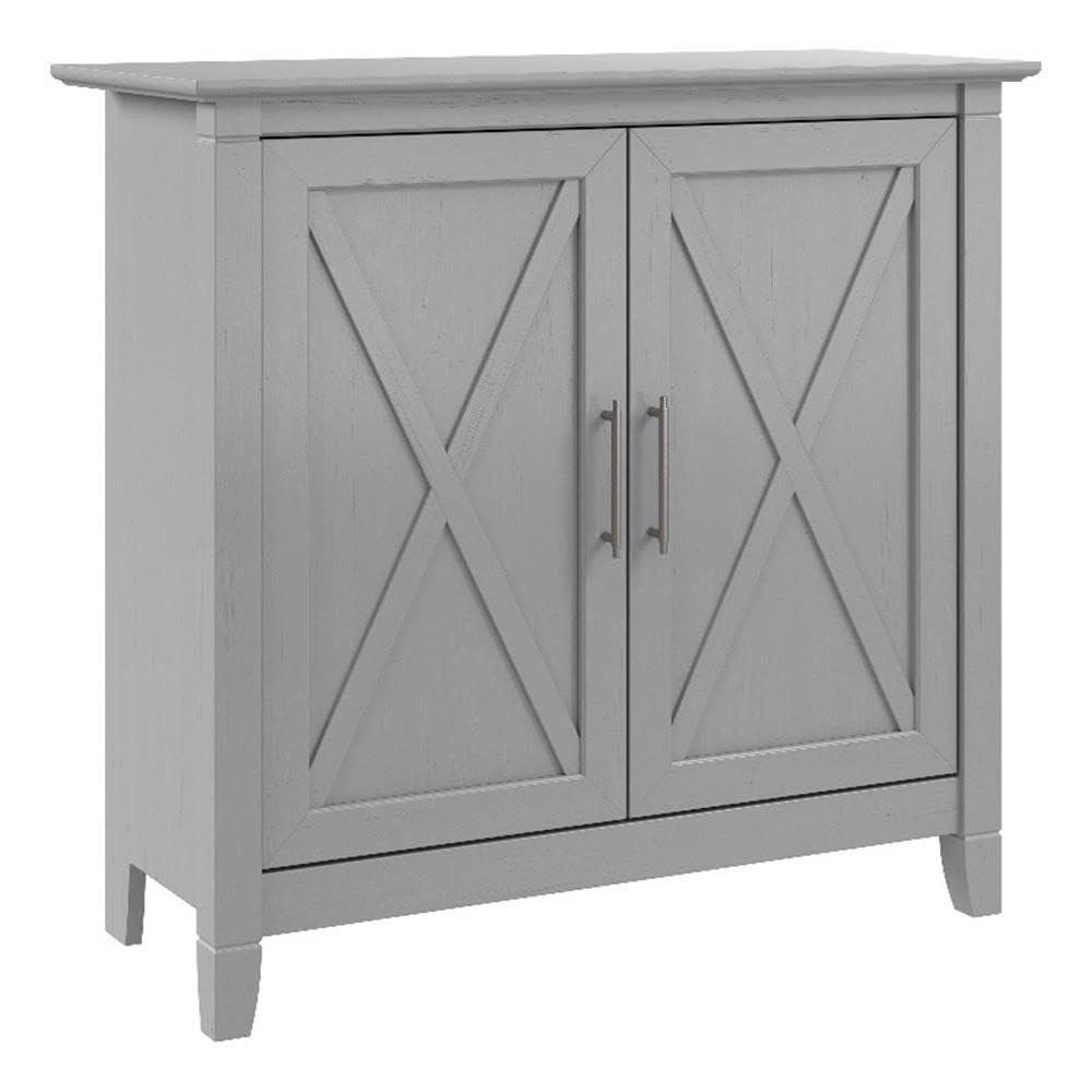 Bush Furniture Bush Furniture Key West Small Storage Cabinet with Doors and Shelves in Cape Cod Gray, 2 Door Accent Chest for Home Office, Living Room, Entryway