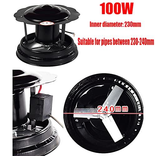 UZIAH UZIAH Chimney Fan, 50W/60W/100W Fireplace Exhaust Fan, Chimney Smoke Evacuator Flue Fan Chimney Draft Inducer Chimney Exhaust Fan for Fireplace,100w
