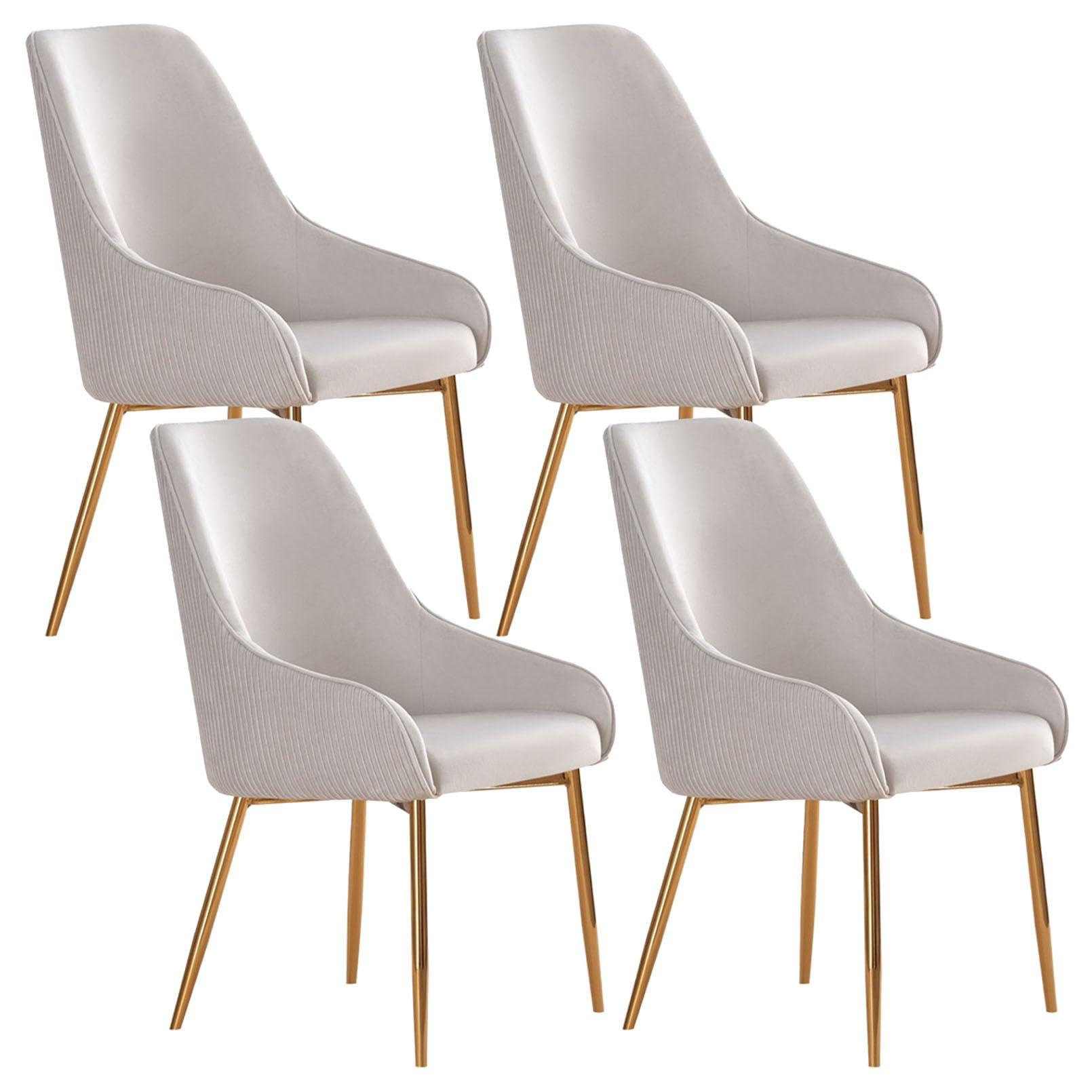 Tufted Tufted Dining Chairs Set of 4, Velvet Upholstered Dining Room Chairs with High Back and Ring Pull Trim, Lounge Side Chairs for Kitchen/Bedroom/Living Room/Store