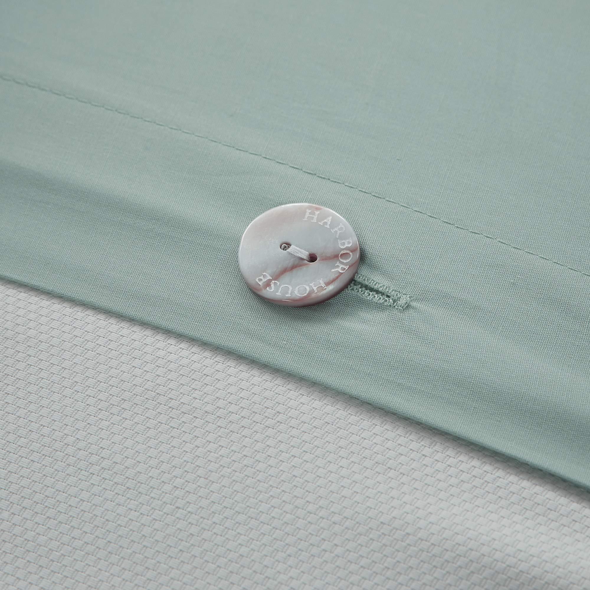 Harbor House Harbor House 100% Cotton Duvet Cover, Jacquard Coastal Coral Duvet Cover Set Light Weight Bed Comforter Covers, Coastline Blue King/Cal King (106\"x90\") 3 Piece