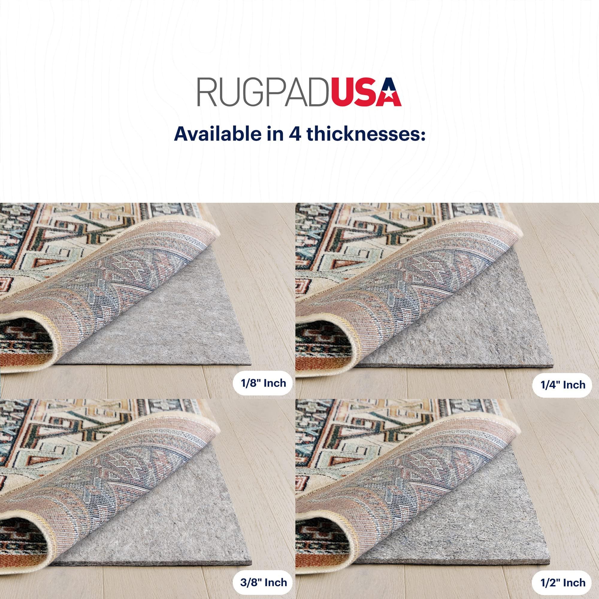 RUGPADUSA RUGPADUSA - Dual Surface - 7\'x10\' - 3/8\" Thick - Felt + Rubber - Enhanced Non-Slip Rug Pad - Adds Comfort and Protection - for Hard Surface Floors