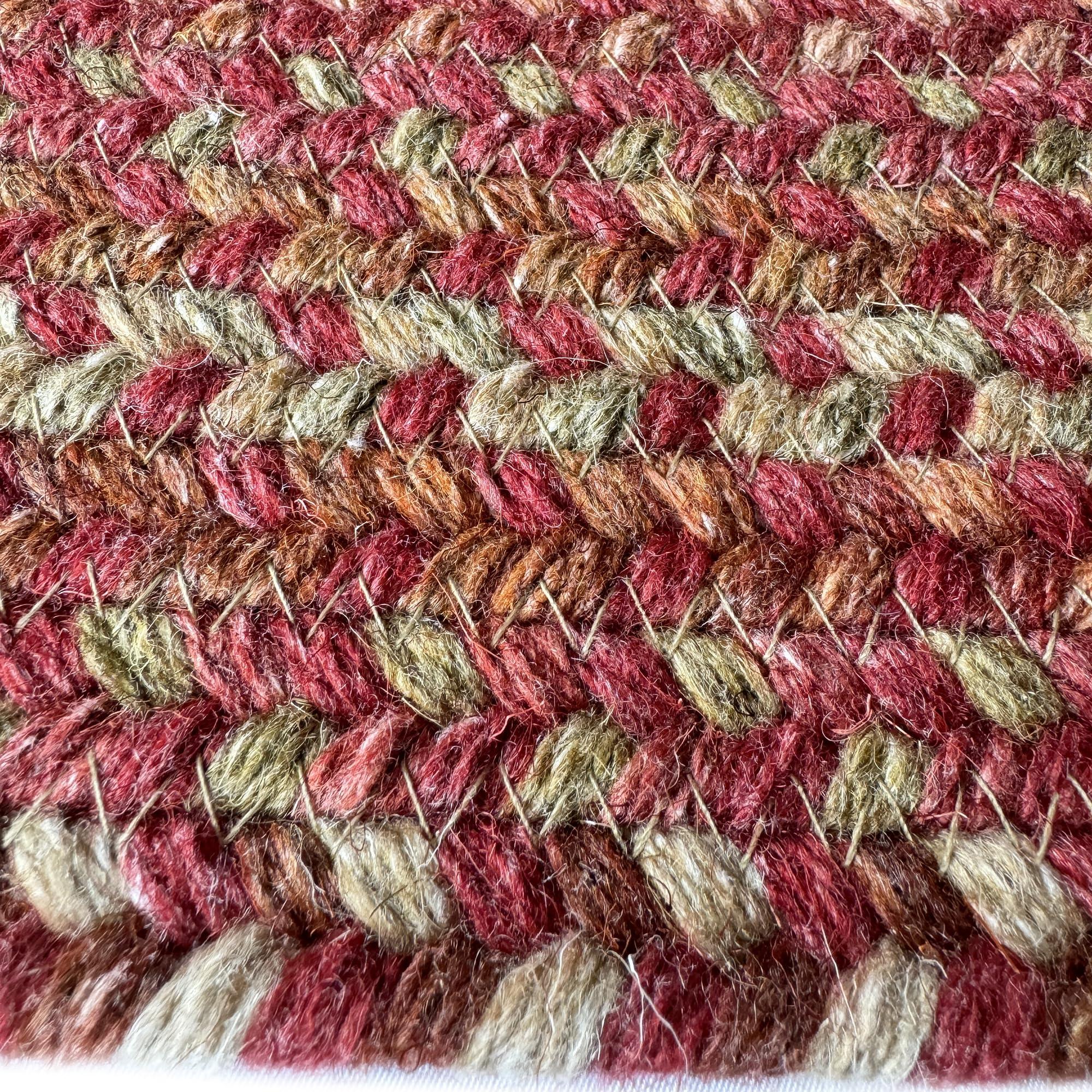 Capel Capel American Heritage Red 2\' 0\" X 6\' 0\" Runner Concentric Rectangle Braided Rug