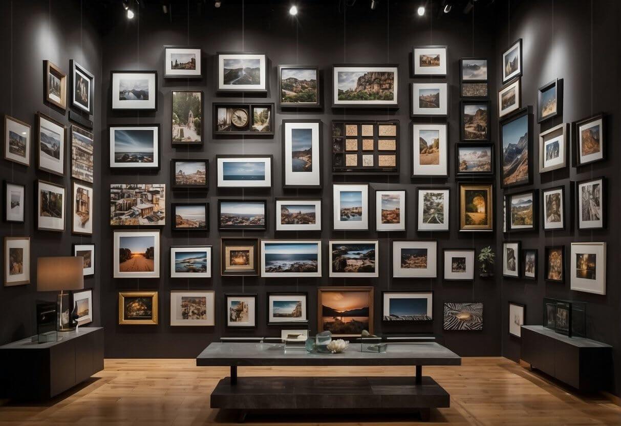 Stas Picture Hanging Systems STAS Cliprail Pro Picture Hanging System Set White - Covers 4.92 ft of Wall Space - Heavy Duty Picture Rail & Art Hanging Gallery Kit Without Nails - for Home or Museum (Includes 2 Hooks & Cords)