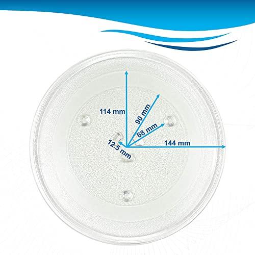 HQRP HQRP 11-1/4 inch Glass Turntable Tray Compatible with GE WB49X10224 HVM1540DP1BB HVM1540DP1WW HVM1540DP2BB HVM1540DP2WW Microwave Oven Cooking Plate