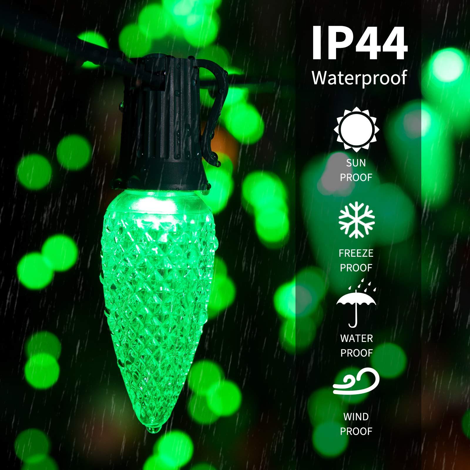 Brightown 50 Pack C7 Led Replacement Christmas Light Bulb, C7 Shatterproof Led Bulbs for Christmas String Lights, E12 Candelabra Base, Commercial Grade Dimmable Holiday Bulbs, Multicolor