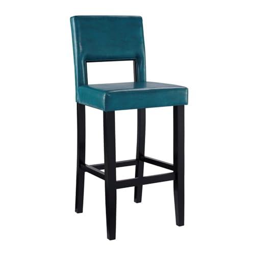 Home Square Home Square 2 Piece 30\" Height Wood Bar Stool Set in Agean Blue