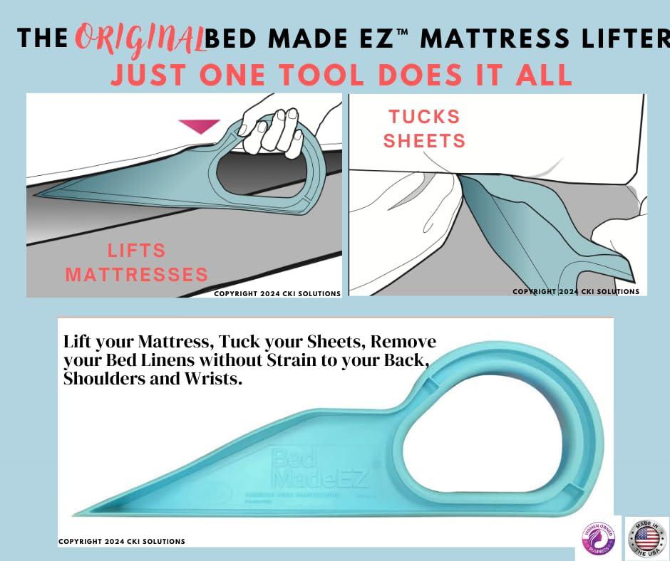Bed MadeEZ Bed MadeEZ Mattress Lifter & Bed Maker Tool for Changing Sheets| Patented & Made in USA| Lifts and Holds The Mattress, Tucks Sheets, Removes Sheets, Bed Skirts and More.