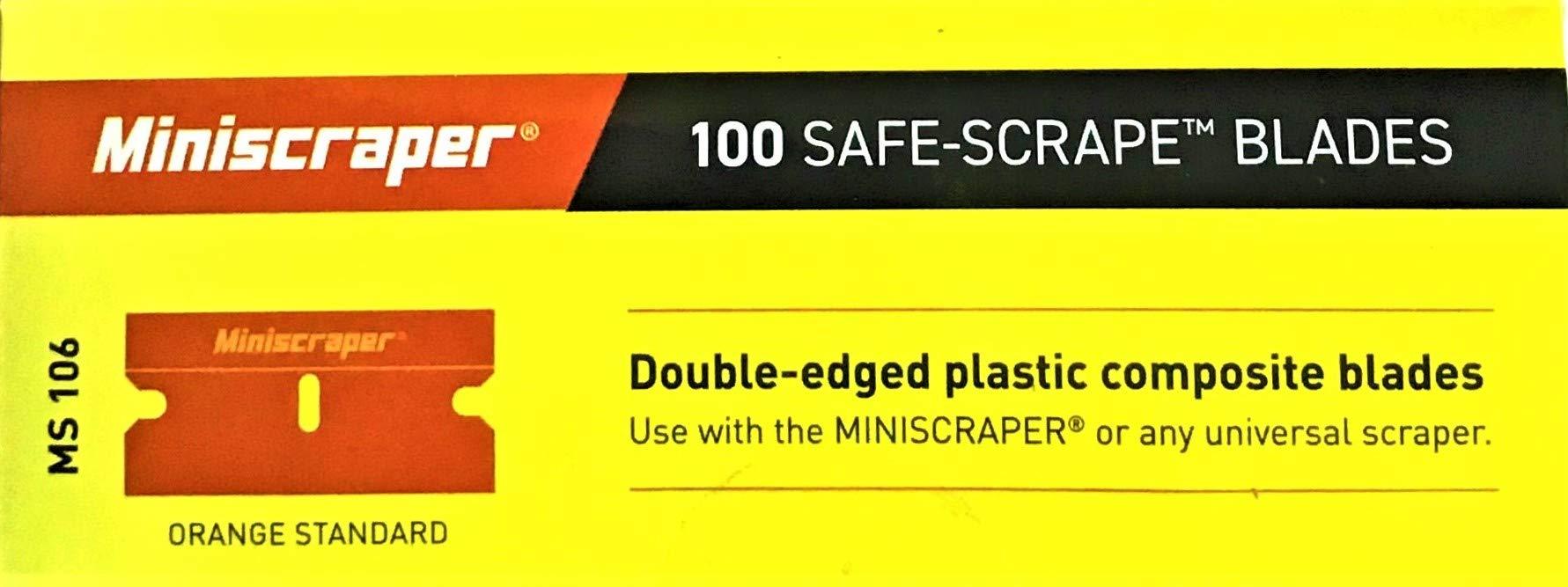 miniscraper MINISCRAPER Plastic Razor Scraper Blades Double Edged - Value Pack 4 100 Packs