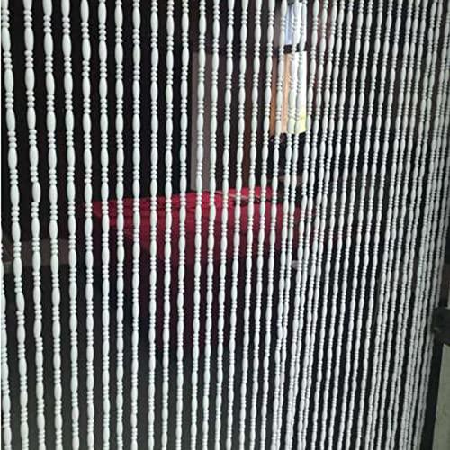 LEOSXA LEOSXA Wood Beaded Curtains Wooden Door Room Divider,Hanging Wooden Beaded Door Curtains,Partition Beads Curtain,Hanging Entrance Partition Curtain,for Room Bedroom,Customizable (30 stran