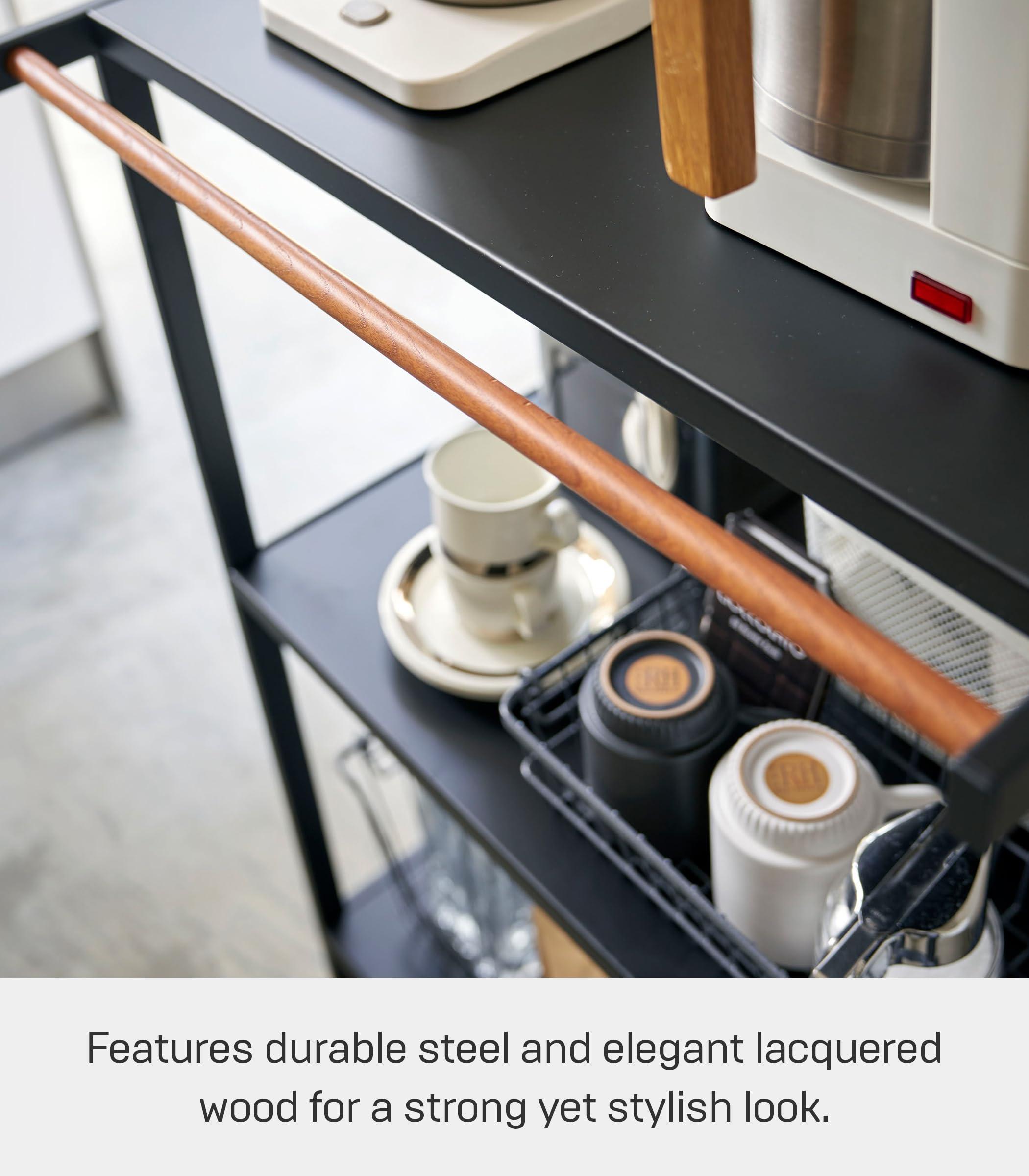 YAMAZAKI Yamazaki Home Tower Kitchen Appliance Storage Rack Metal Shelving Unit - Standing Organizer Heavy Duty Shelves - 35-Inch, 35" - Steel