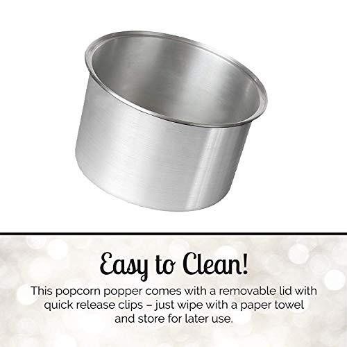 Wabash Valley Farms Original Whirley Pop Popcorn Maker - 6 Quart Stovetop Popcorn Popper With Four Popping Kits, Aluminum Popcorn Pot With Metal Gears, Wabash Valley Farms Stove Top Popcorn Maker, Popcorn Pan (Silver)