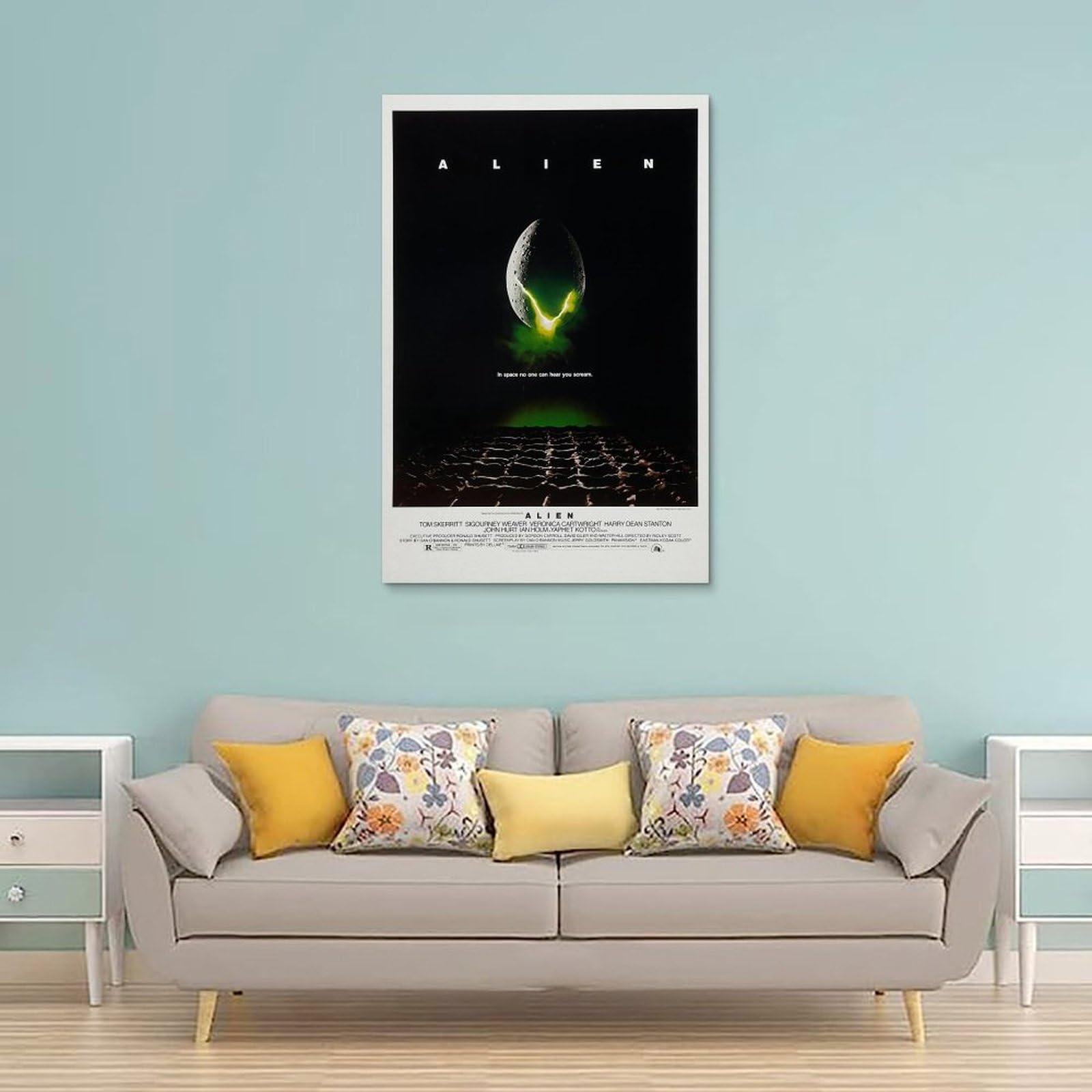 stonek stonek Alien Movie Poster for Room Aesthetic Canvas Wall Art Bedroom Decor 12x18inch(30x45cm), Unframe-style-9