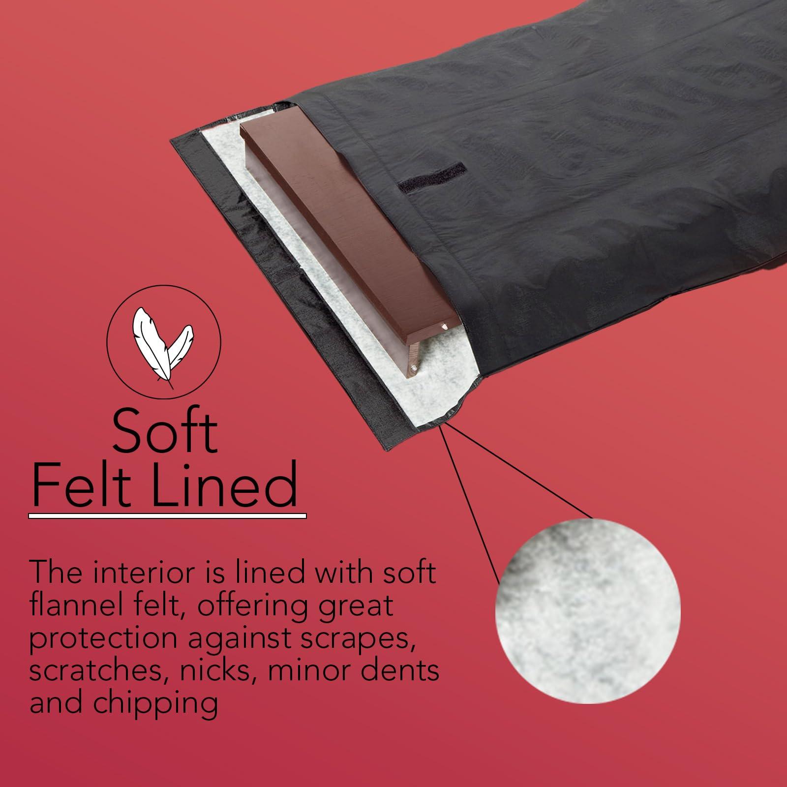 LAMINET LAMINET Premium Heavy Duty Table Leaf Storage Bag water , scratch resistant. Extra Thick waterproof exterior heavy duty flannel backing. Store Your Table Leaves safely. Holds Leaves up to 26" wide.