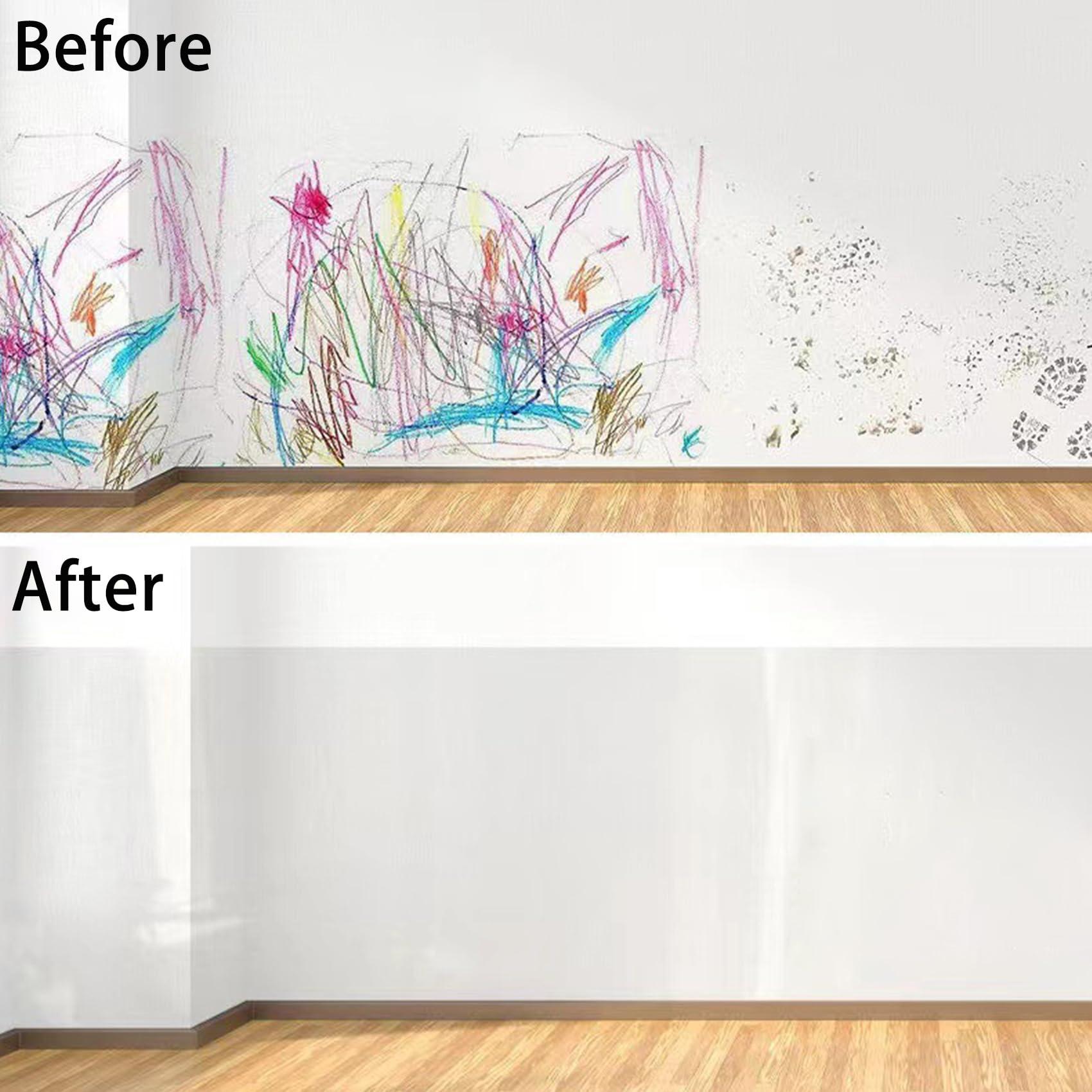 MaoMaoCha Wall Protector Clear Contact Paper Electrostatic Absorption Wall Protective Film Removable Transparent Plastic Static Cling Stickers for Kitchen and Office from Bin Chair Back Furniture Door Dog Cat