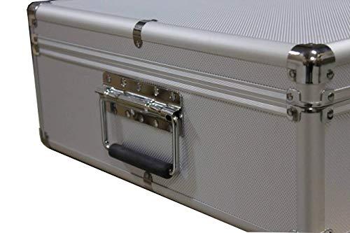 Hongwa New MegaDisc 1000 CD DVD Silver Aluminum Media Storage Case Mess-Free Holder Box with Sleeves without hanger
