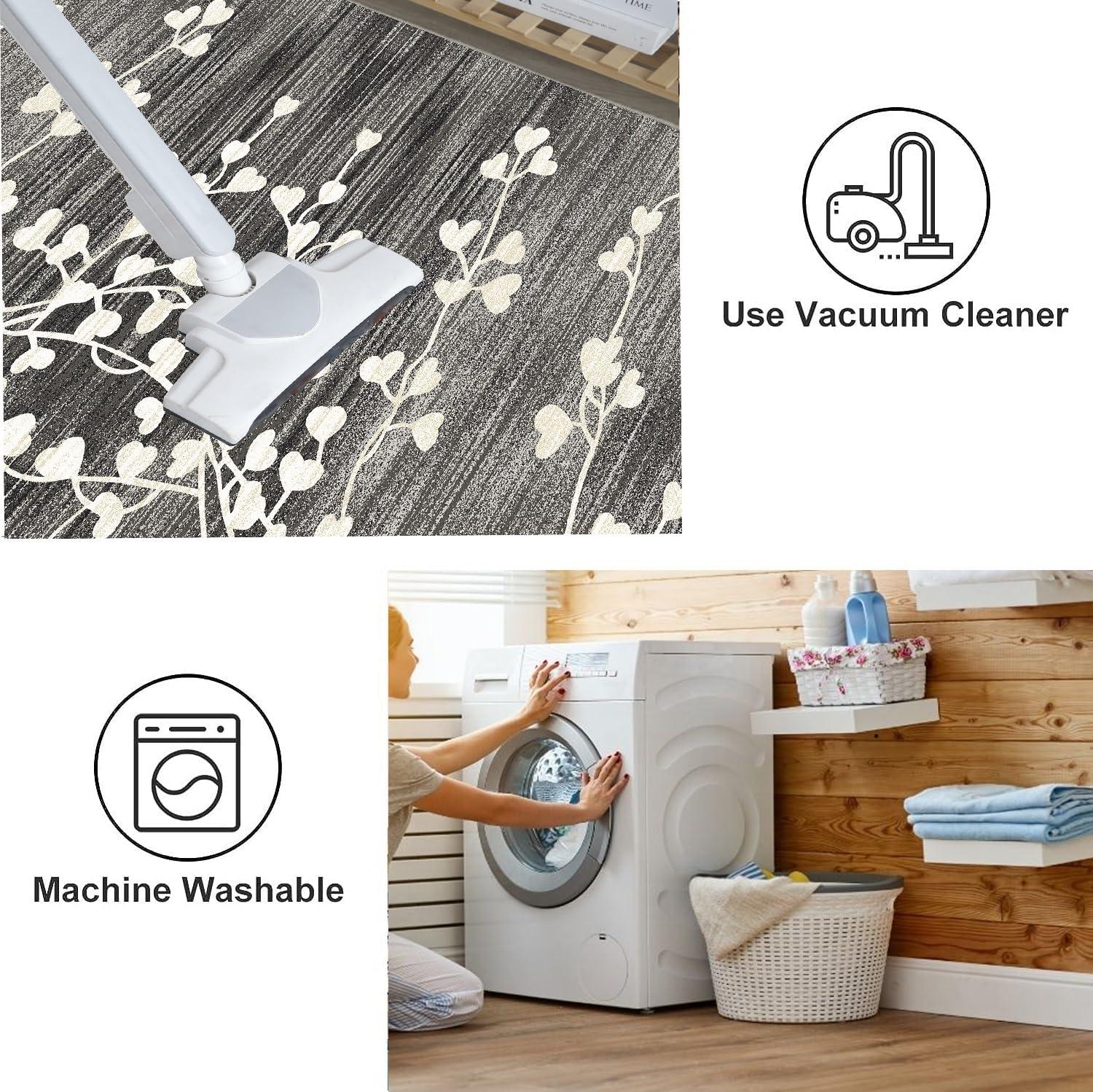 Sadavel Hallway Washable Runner Rug, Kitchen Rug 2\'x4\' Non Slip Carpet Runners, Indoor Area Rugs for Bathroom Laundry Bedroom Entryway Indoor Living Room