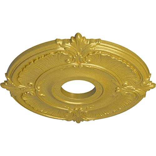 Ekena Millwork Ekena Millwork CM18ATRGS Attica Ceiling Medallion, 18\"OD x 4\"ID x 5/8\"P (Fits Canopies up to 5\"), Hand-Painted Rich Gold