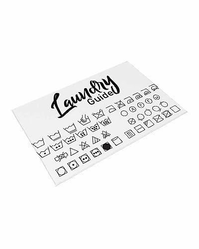 Vandarllin Outdoor Patio Rugs Laundry Room Sign Outdoor Area Rug White Guide Non-Slip Backyard/Camping RV Rug/Deck/Porch Rug Front Door Floor Mat Carpet,6x9ft,