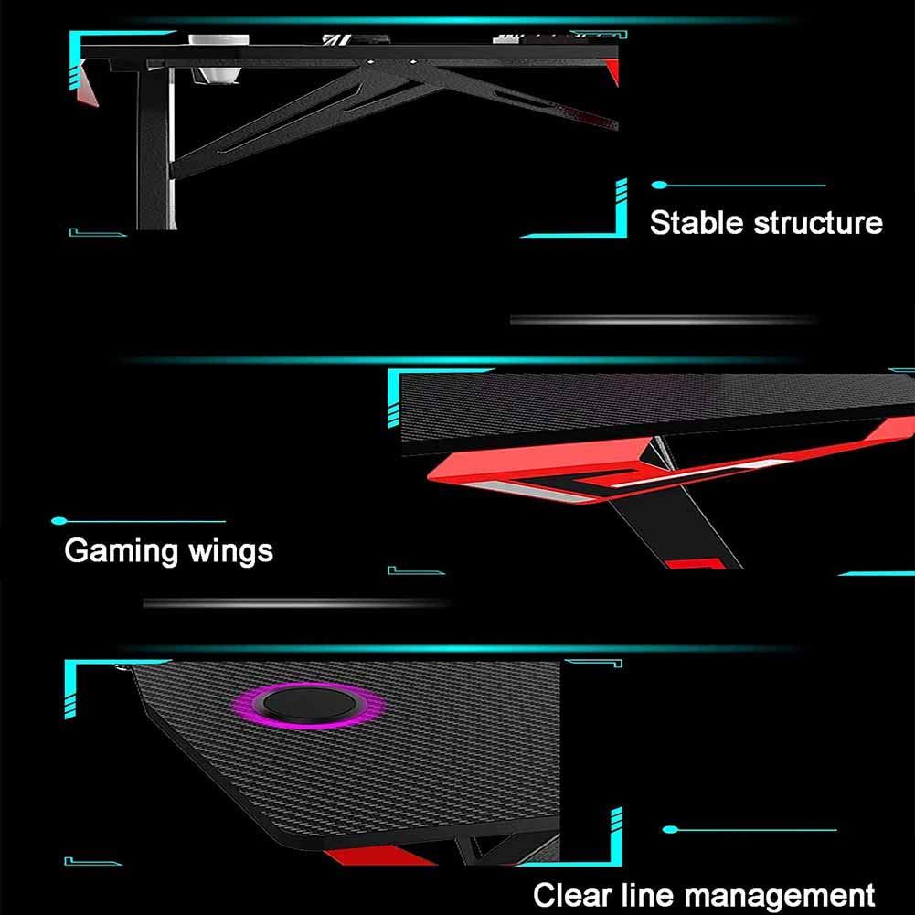MNSSRN MNSSRN Large Desktop Game Table, Ergonomically Stable Home Computer Table, Multi-Function Desk, Learning Table, Competitive Game Table,140 * 60 * 75cm