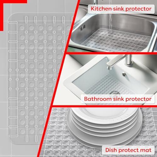 Better Houseware Better Houseware Clear Sink Mat - 10.5 x 12 - Heavy Duty PVC, Non-Slip, Dishwasher Safe, BPA-Free Sink Protector, Durable, Cut to Fit, Small Sink Mat for Dishware Protection, Kitchen & Bathroom Sink