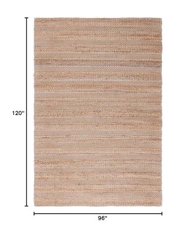 Safavieh SAFAVIEH Natural Fiber Collection Area Rug - 8' x 10', Ivory & Natural, Handmade Boho Farmhouse Rustic Jute & Cotton Jute, Ideal for High Traffic Areas in Living Room, Bedroom (NFB654A)