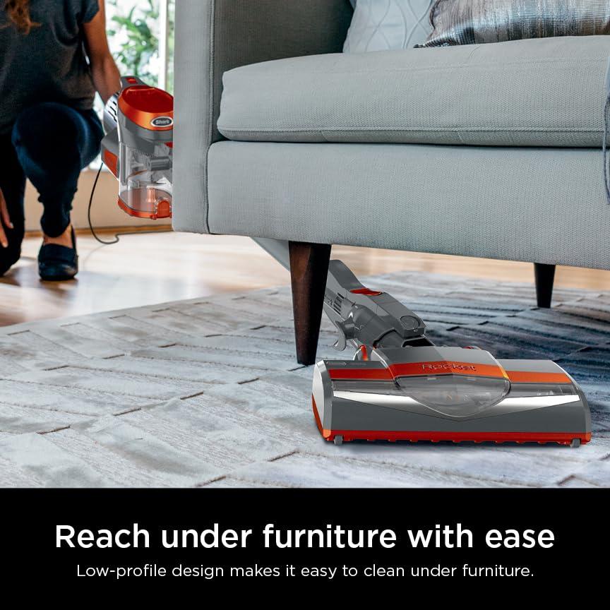 Shark Shark HV302 Rocket Pet Corded Stick Vacuum, Lightweight with Swivel Steering for Carpets & Hard Floors, Converts to Hand Vacuum, Includes Crevice Tool, Pet Multi-Tool & Precision Duster, Orange