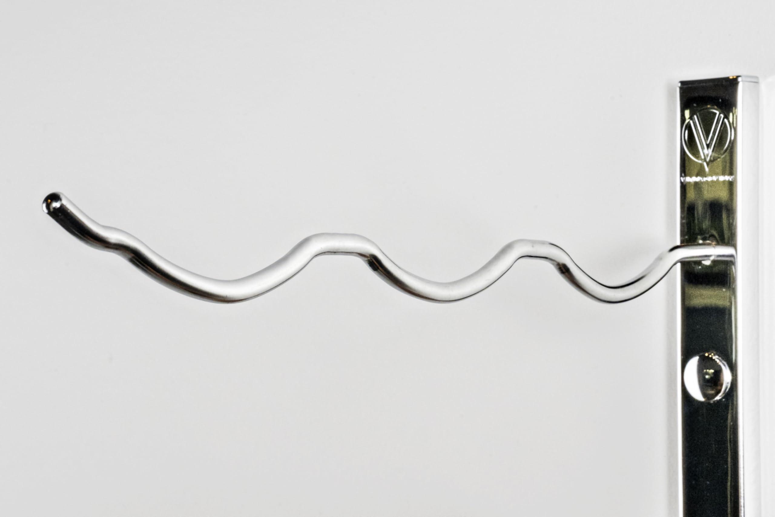 VintageView VintageView W Series Bottle Height Wall Mounted Metal Wine Rack (3 Bottles, Chrome Luxe)