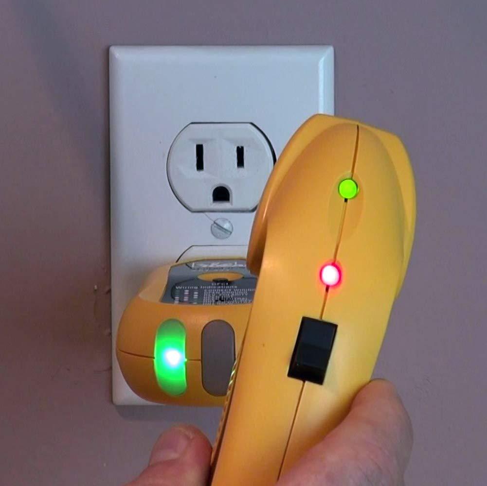 Ideal Industries IDEAL Electrical 61-534 Digital Circuit Breaker Finder with Digital Receiver and GFCI Circuit Tester,Yellow