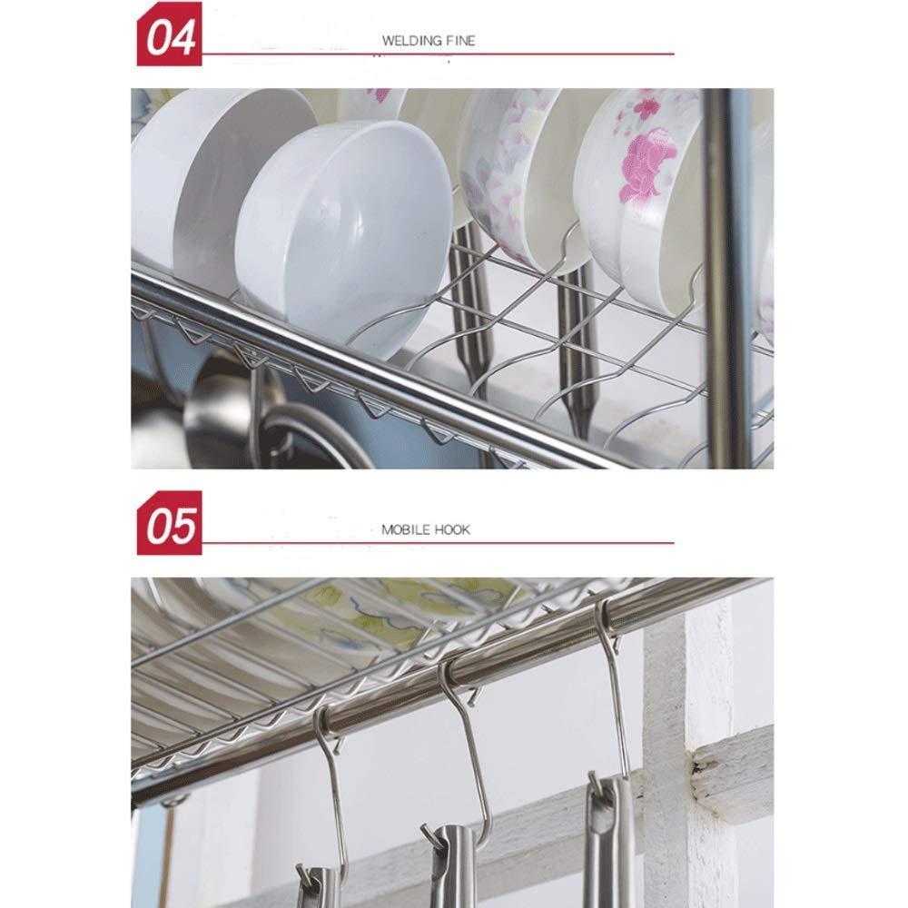 Generic Stainless Steel Dish Drainer Over The Sink, Multipurpose Large Capacity Kitchen Rack, Space-Saving