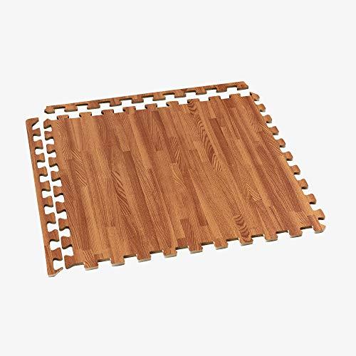 We Sell Mats Forest Floor 5/8 Inch Thick Printed Foam Tiles, Premium Wood Grain Interlocking Foam Floor Mats, Anti-Fatigue Flooring, Mahogany, 16 Sq Ft