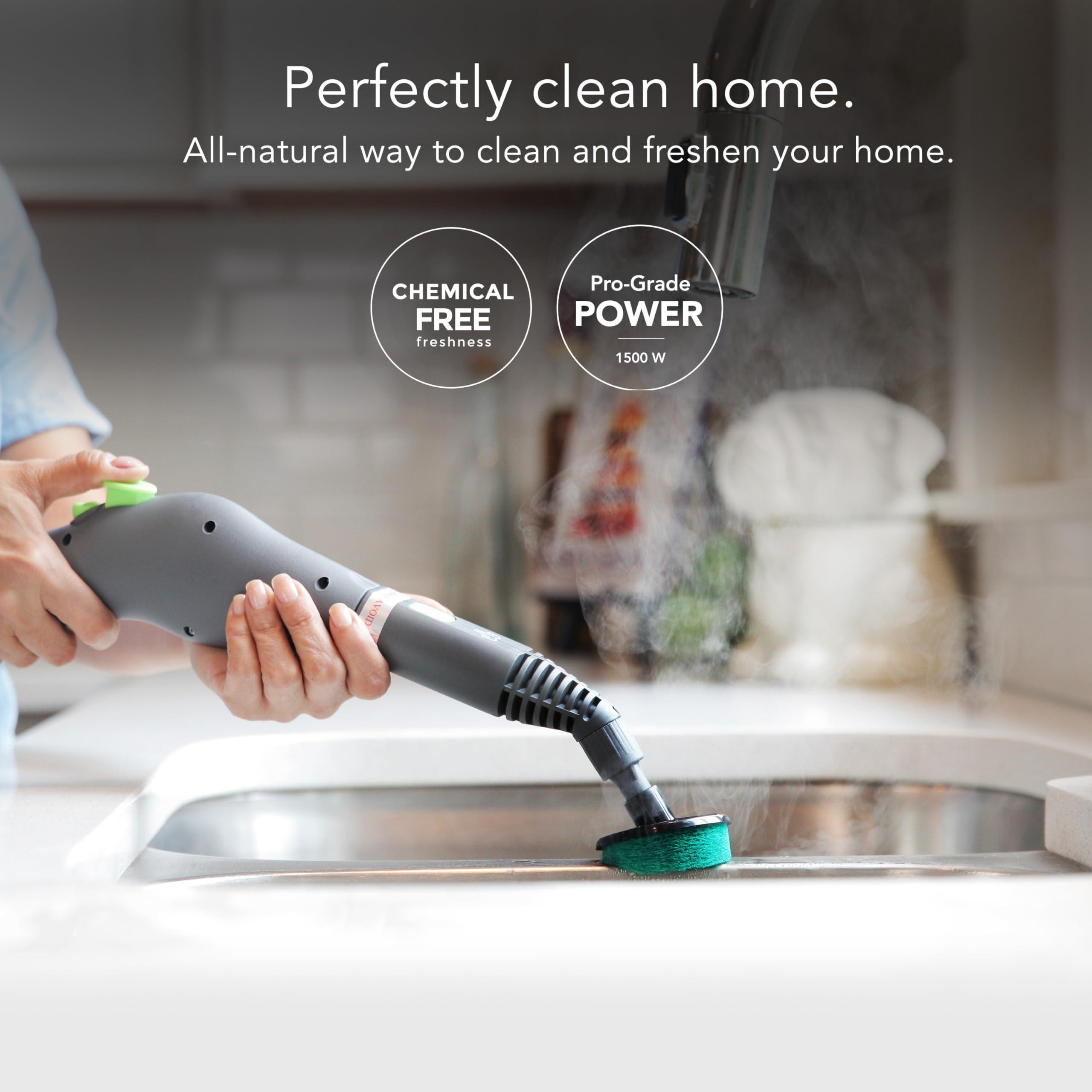 Steamfast Steamfast SF-370 Canister Cleaner with 15 Accessories-All-Natural, Chemical-Free Pressurized Steam Cleaning for Most Floors, Counters, Appliances, Windows, Autos, and More, 64 inches, White