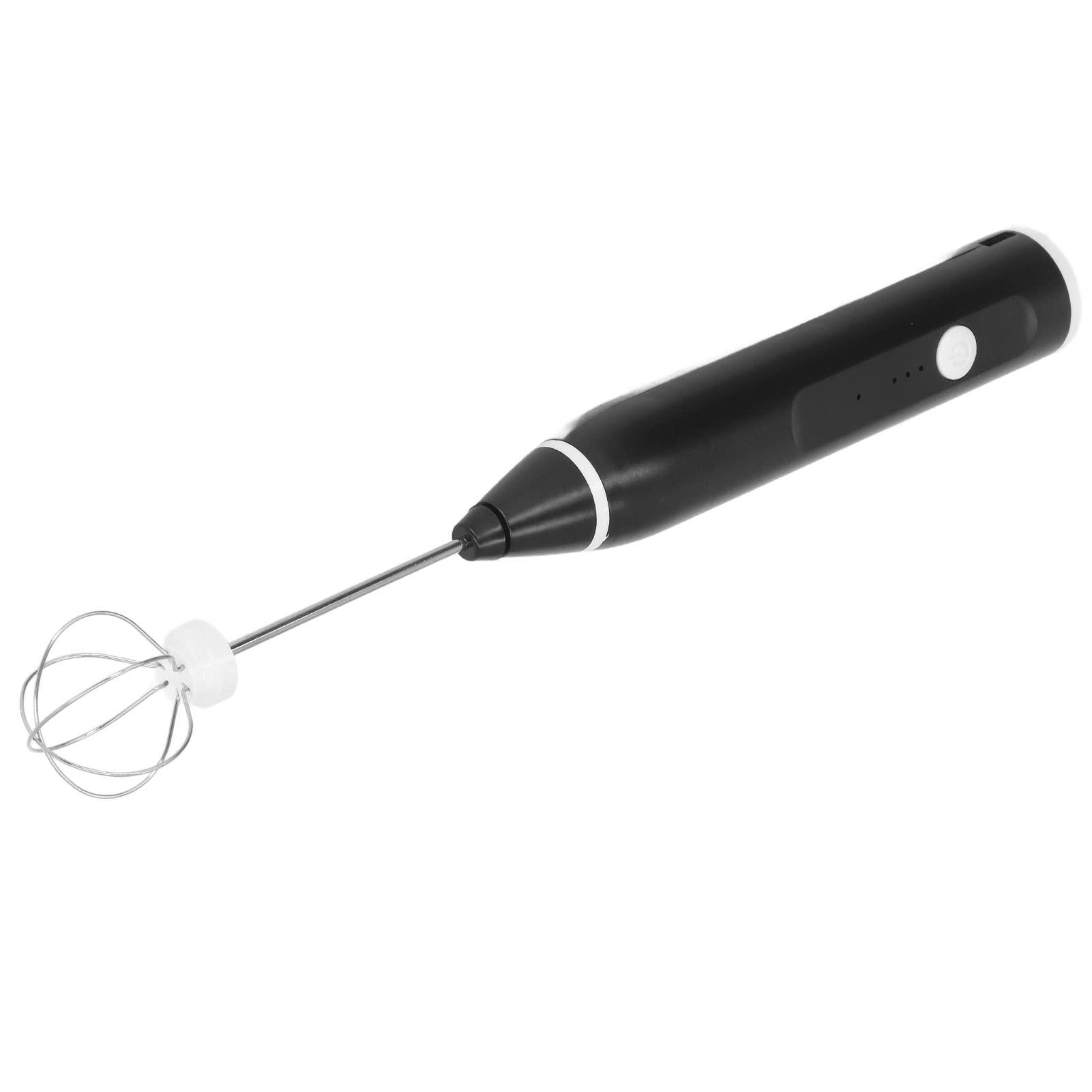 Jectse Cordless Electric Milk Frother with 2 Eggbeater Heads, 3 Modes, Fast and Efficient, Wide Range of Applications, (A)
