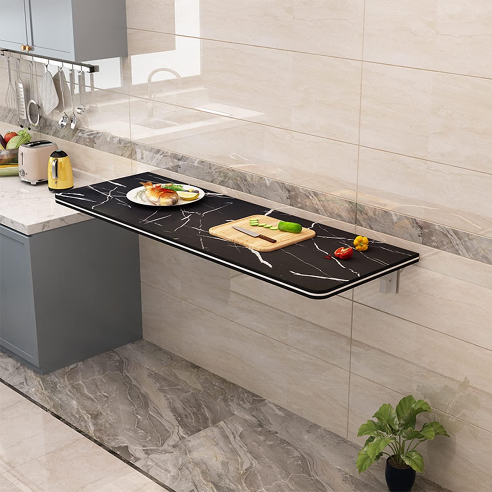 LTXZ Floating Wall Desk, Suitable for Computer Desk and Dining Table in Kitchen, Living Room, Bedroom, Office (Color : White, Size : 60x30cm/23.4x11.7inch)