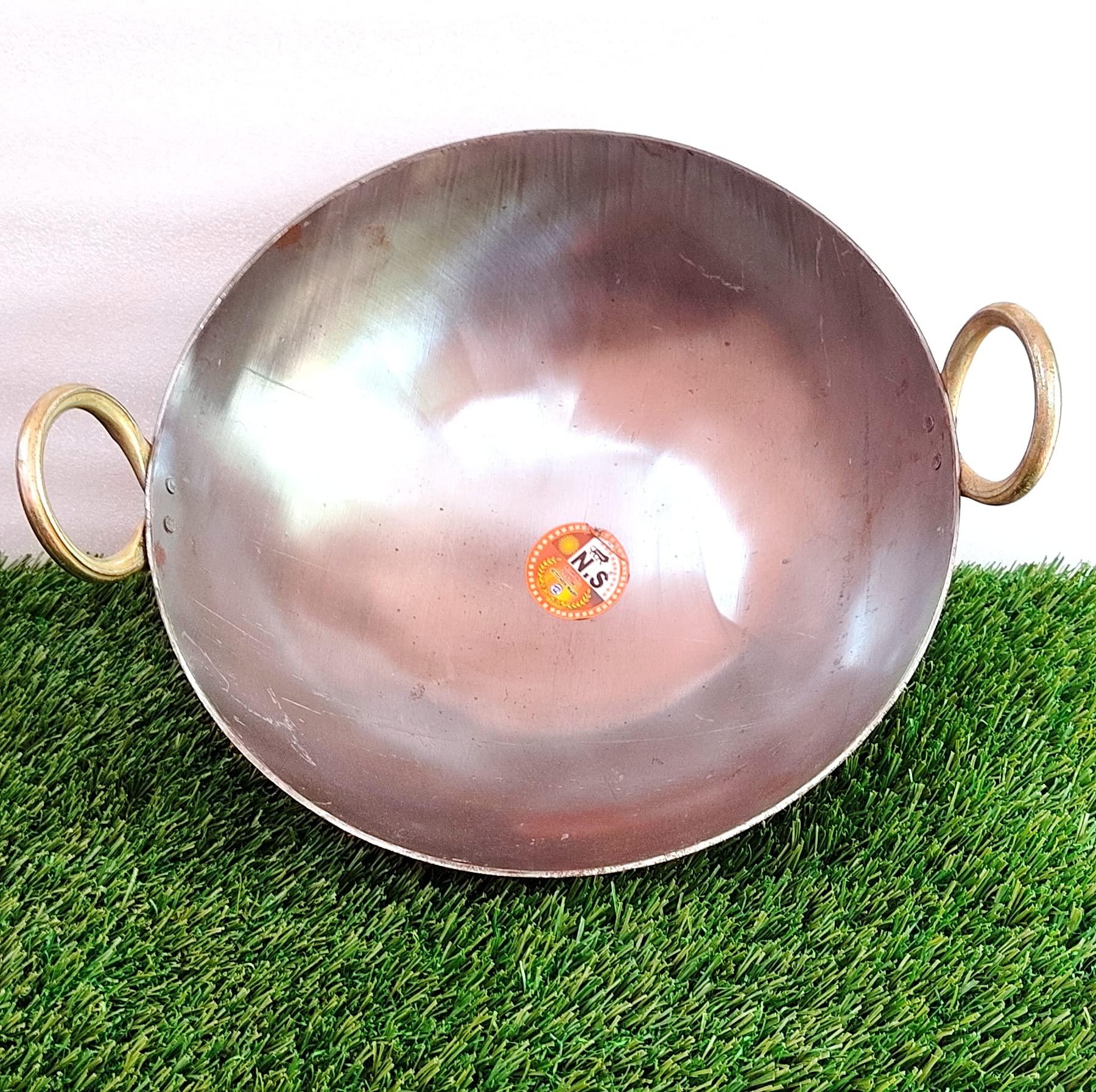 Generic Iron kadai/Work/for Deep/Shallow Frying/Tadka Kadai/Tadka Pan/Handmade Kadai 12inch by Tradebulk